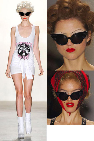 瑪麗蓮夢露感覺的時髦眼鏡LOOK