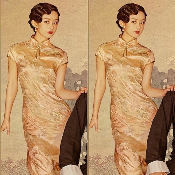 圓臉的穎寶穿上旗袍真的是小仙女無疑了