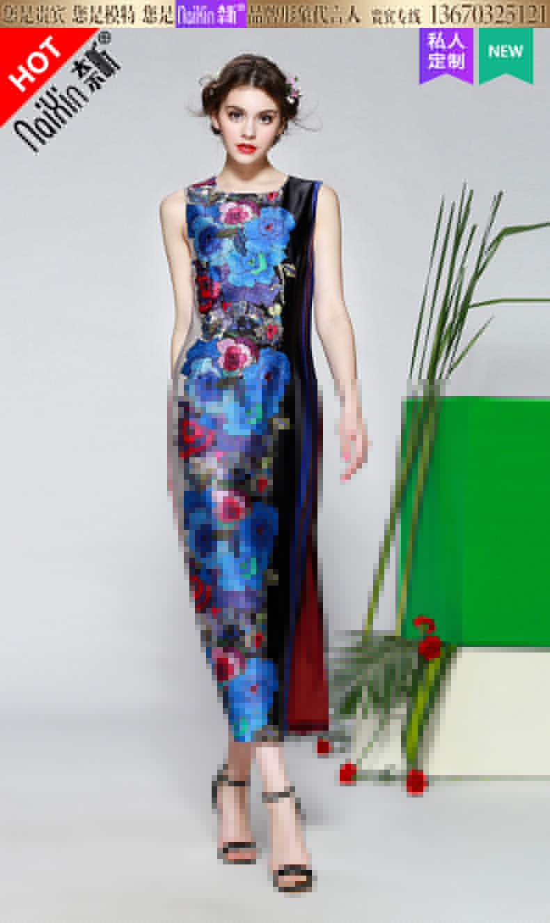 奈昕品牌 奈昕旗袍 奈昕定制 印花旗袍